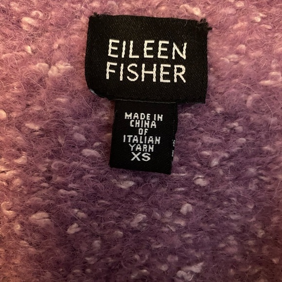 Eileen Fisher Lavender Lilac Chunky Knit Cardigan/Jacket Alpaca Blend Size XS - Picture 5 of 6